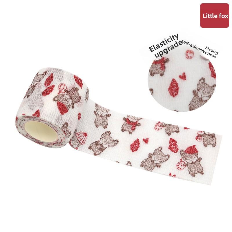 Color cartoon, pet self-adhesive bandage, dog animal foot-wrapping anti-dirt bandage, elastic ankle finger bandage
