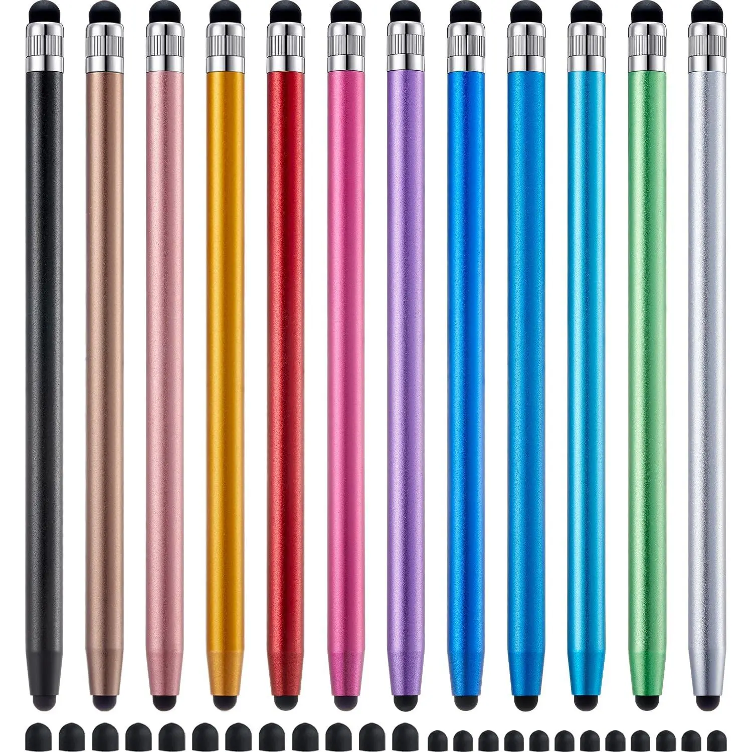 12 count Stylus Pen for Touchscreen Stylus Pen for iPad  Android | 2-in-1  & Sensitivity, Compatible with iPad//Android/Smartphones/Tablets/ and   Screens