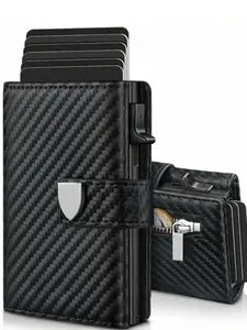 Men's Wallet with Coin Compartment and RFID Protection, High-Quality Slim Wallet, Card Holder, Small 8-10 Cards, Premium Wallet, Gifts for Father's Day