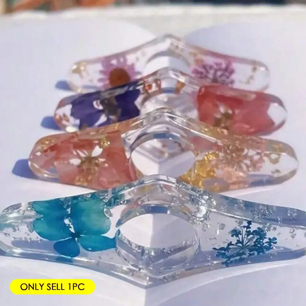 Epoxy Resin Dry Flower Book Mark, Creative Reading Accessory, Thumb Bookmark, Book Stand, Back-To-School Essential, Book Markers, Bookmarkers, 1 Piece