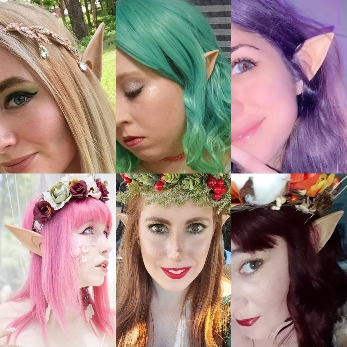 20 Pairs Fairy and Elf Ears, Latex Role Play Accessories, Durable Rubber Goblin Ears, Perfect for Halloween, Christmas, Birthday Parties