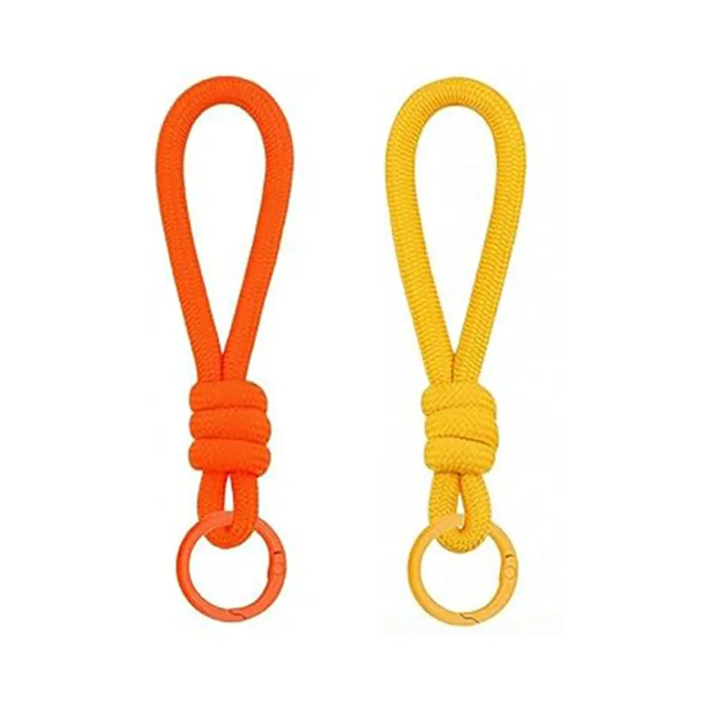 2 Pcs Paracord Keychain Wristlet Bag, Charm Key Ring Rope, Lanyard for Car Keys, Phone, Plush Toys, Durable & Stylish Accessory