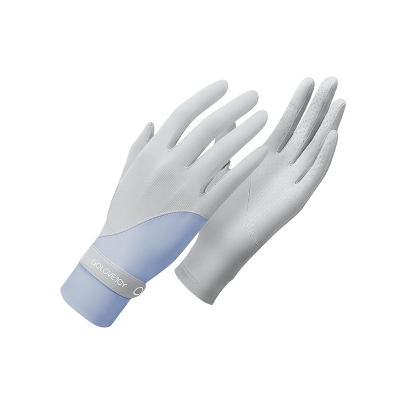 Women's UPF 50+ Sun Protection Gloves - Fingerless Cooling Ice Silk Driving Gloves