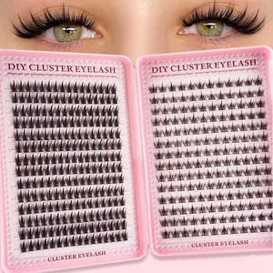 Natural Daily Thick False Eyelashes, Fluffy D Curl Mixed Length, Non-Toxic DIY Lashes for Beginners, Perfect for Seamless Full Look