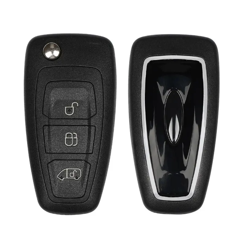 For Ford Flip Key Shell 2/3 Button HU101 for Focus Mondeo C-Max Ranger Transit BK2T-15K601-AC
