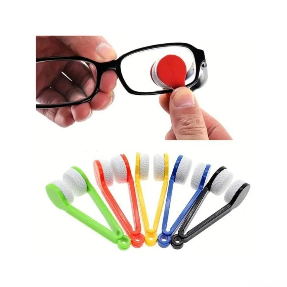 2026 New 5 Sets Mixed Color Mini Glasses Cleaning Brushes, Soft Bristles Streak-Free Lens Cleaner, Compact Small Pocket On-The-Go Daily Use Accessory for Eyeglasses & Sunglasses
