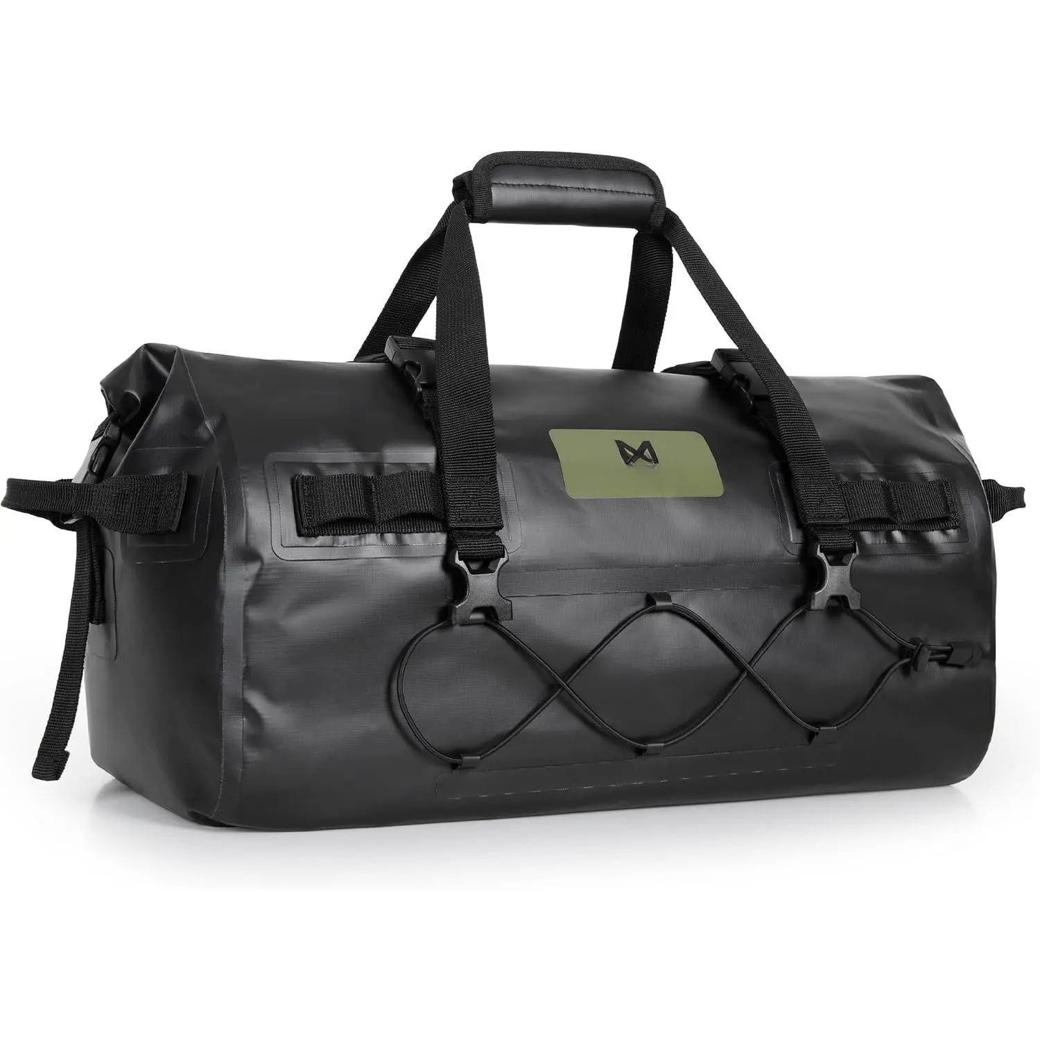 60L Black Motorcycle Tail Saddle Dry Bag - PVC Fabric, Roll-Top Design, 4 Quick-Release Mounting Straps, Wide Fit Outdoor Gear, Multi-Size Travel Duffel for Camping & Road Trips, Roll-Top Closure