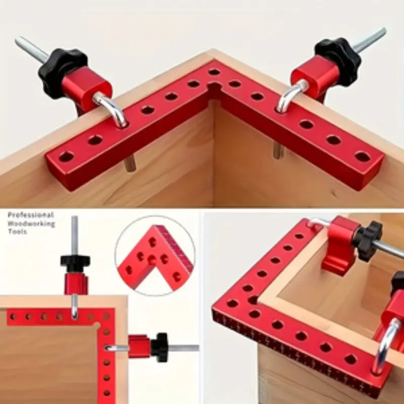 Precision 90-Degree Right Angle Clamp Set, Durable Aluminum Alloy, 5.5"x5.5", Ideal for Woodworking, Framing, Boxes, Cabinets, Drawers, Corner Clamp