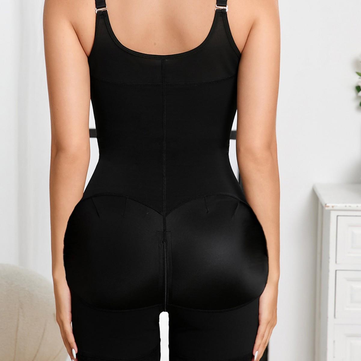 Large Size Colombian Faja Waist Trainer Full Body Shapewear For Women Tummy Control Hourglass Figure Unlined Plunge Thong Bodysuit