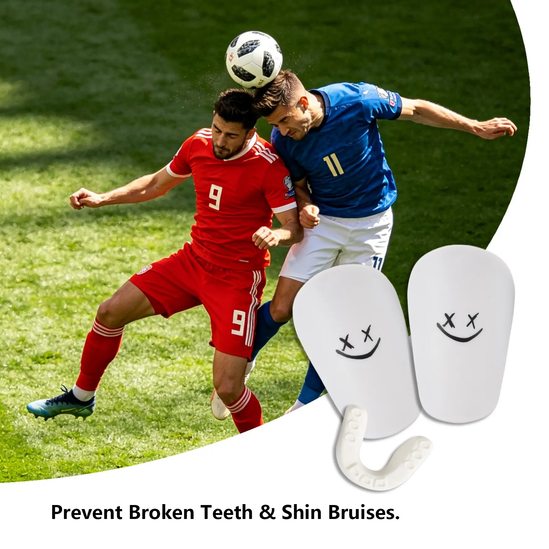 Thickened Leg Guards Set, Anti-Collision Sports Mouthguard, Protective Gear for Soccer, Rugby, Hockey, Professional Athletic Equipment, Football Equipment, Shin Guards