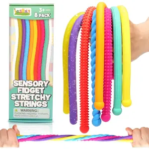 Sensory Autism Toys for Kids - Textured Stretchy Fidget Toys for Stress - Sensory Toys Special Needs for Autistic Toddlers Boys Girls Easter Baskets Stuffers Gifts, Treasure Prizes ClassroomGift