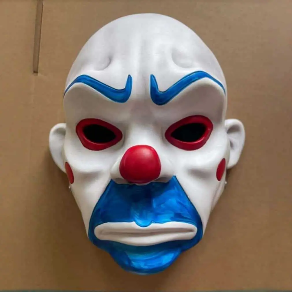 Scary Bank Robber Clown Resin Mask Halloween Cosplay Party Prop