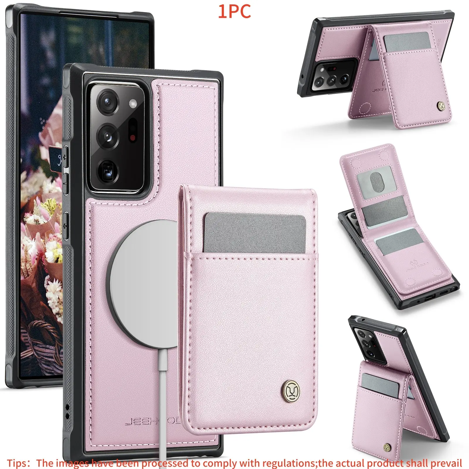 Magnetic Two-In-One Detachable Wallet Case for Samsung Galaxy Note20 Ultra, Note10 Plus, with Card Slots and Stand, Unisex Design