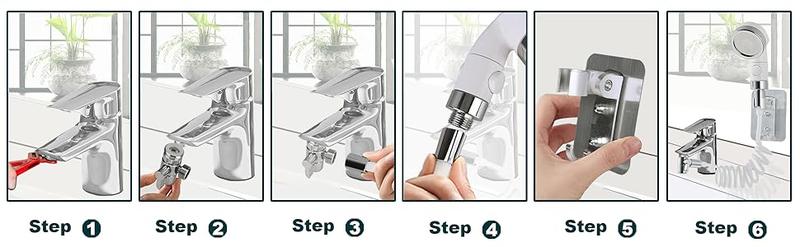 Sink Hose Sprayer Attachment for Faucet,Shower Head Sink Hose Attachment for Pets Dog Rinse, Hair Washing Rooms, Kitchens, Bathrooms, Laundry Rooms