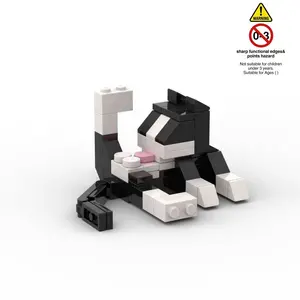 Cat Building Blocks Toy Set, Interactive Cat Puzzle Design, Perfect Gift for Kids & Cats, Enhances Cognitive Skills, Interlocking Building Block