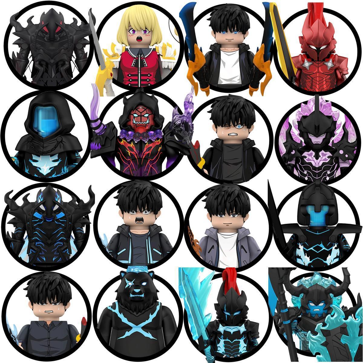 WM6220 WM6221 Anime Cartoon TV Solo Leveling Man S Hunter Level Up Mini Building Blocks Figures Christmas Festival Game Gitf Toy popular