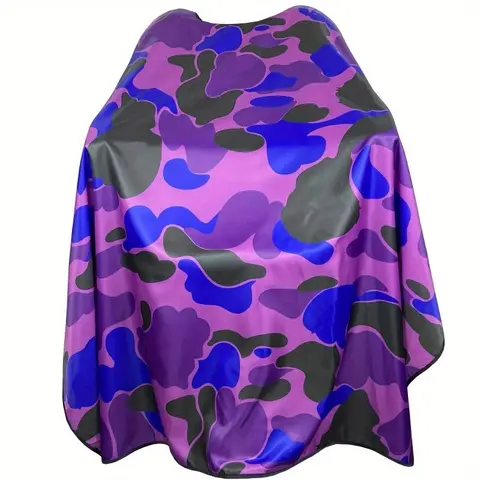 Camouflage Pattern Hair Cape, Professional Heat-Resistant Polyester Hairdressing Cape for Ironing, Dyeing & Hair Cutting, for Home or Salon Use, Hair Cutting Accessories, Barber Accessories, Hairdresser Accessories