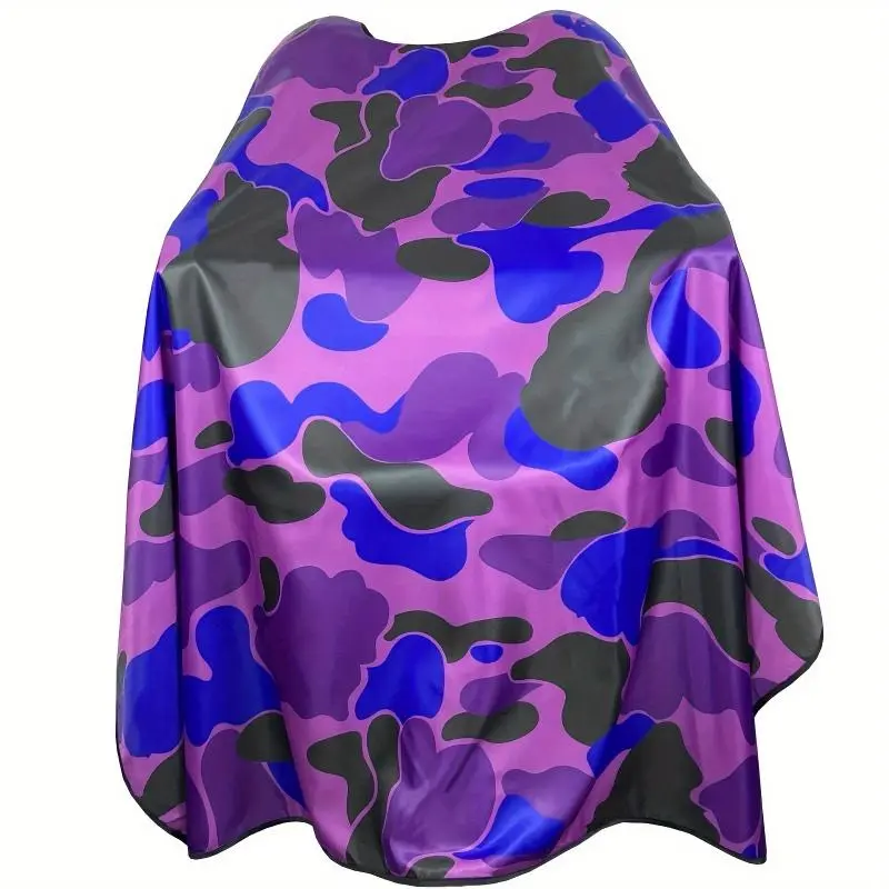 Camouflage Pattern Hair Cape, Professional Heat-Resistant Polyester Hairdressing Cape for Ironing, Dyeing & Hair Cutting, for Home or Salon Use, Hair Cutting Accessories, Barber Accessories, Hairdresser Accessories