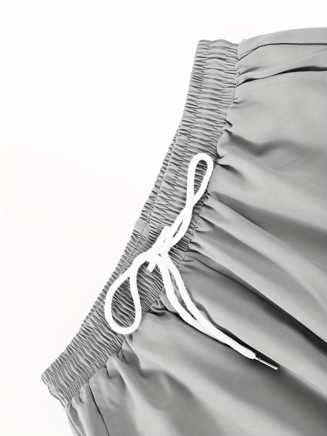 Men's Casual Set - Suit-Inspired Short Sleeve Shirt & Loose Straight Pants - Polyester, Machine Washable