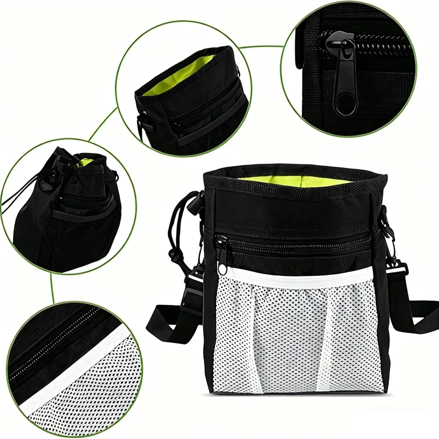 Pets First Dog Treat Training Pouch - Treat Bag for Kibble, Food, Toys, Accessories with Poop Bag Dispenser - Holder for Small, Dog Training and Behavior Aids，Medium & Large Dogs & Puppies with Multiple Ways to Wear