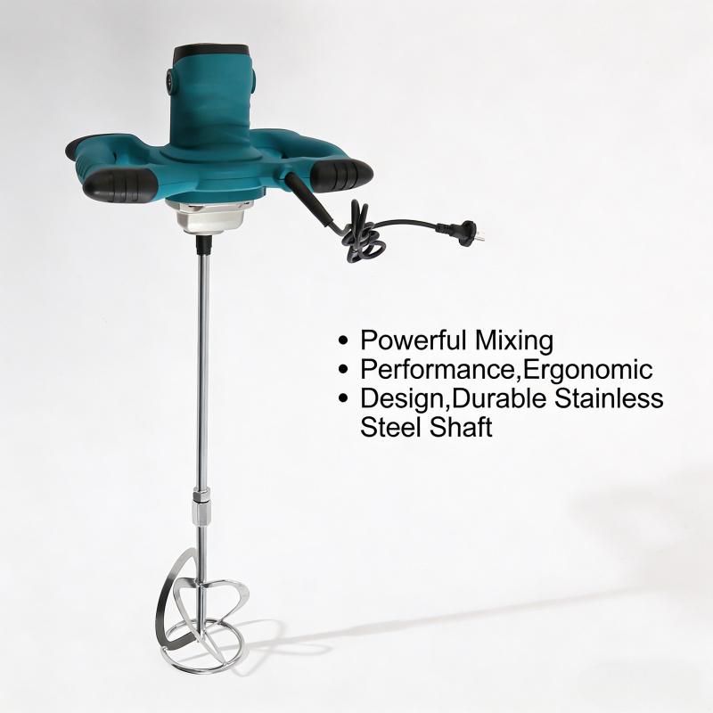 Handheld 6-Speed Adjustable Electric Mixer Portable Mixing Tool Suitable for Mixing Paint, Mortar, Feed, Cement, and More in Various Scenarios