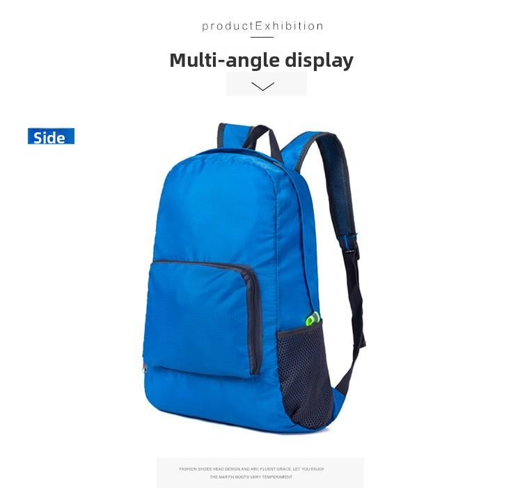 Korean Style Outdoor Multifunctional Travel Casual Foldable Backpack for Training Class Students with Logo Printing Option