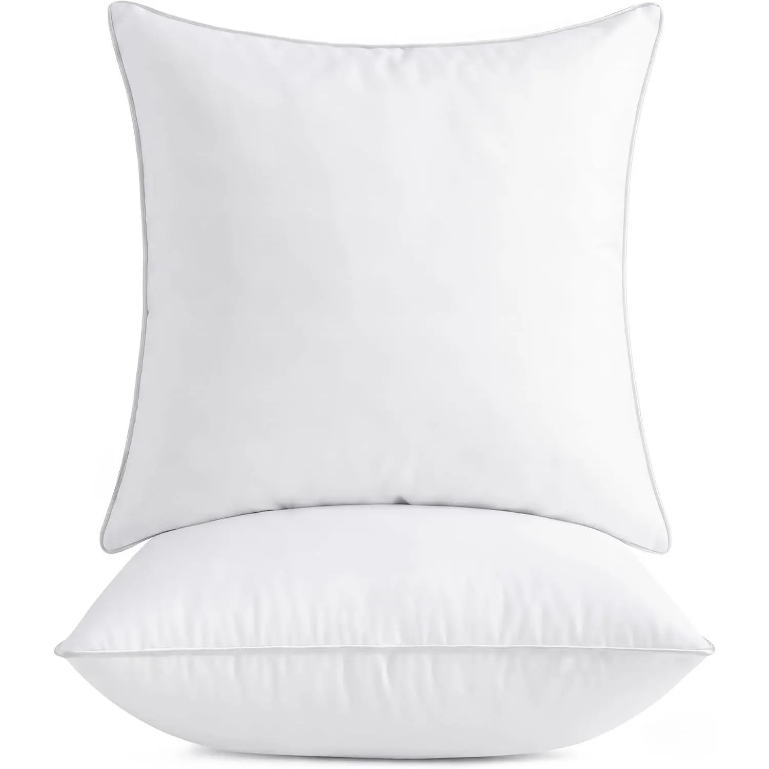 18x18 Pillow Inserts Set of 2-18 Inch  Decor Pillow Insert, Soft  Square Cushion Inserts for Couch & Bed, White Pillow Insert Pair