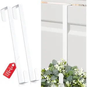 15" Reversible Wreath Hangers for Front Door, Fit Most Doors up to 1-3/4", Heavy Duty Steel Over The Door Hooks Hold up to 80 LBS for Spring & Easter Wreaths, Seasonal Door Decor (White 2 Pack)fidget toys