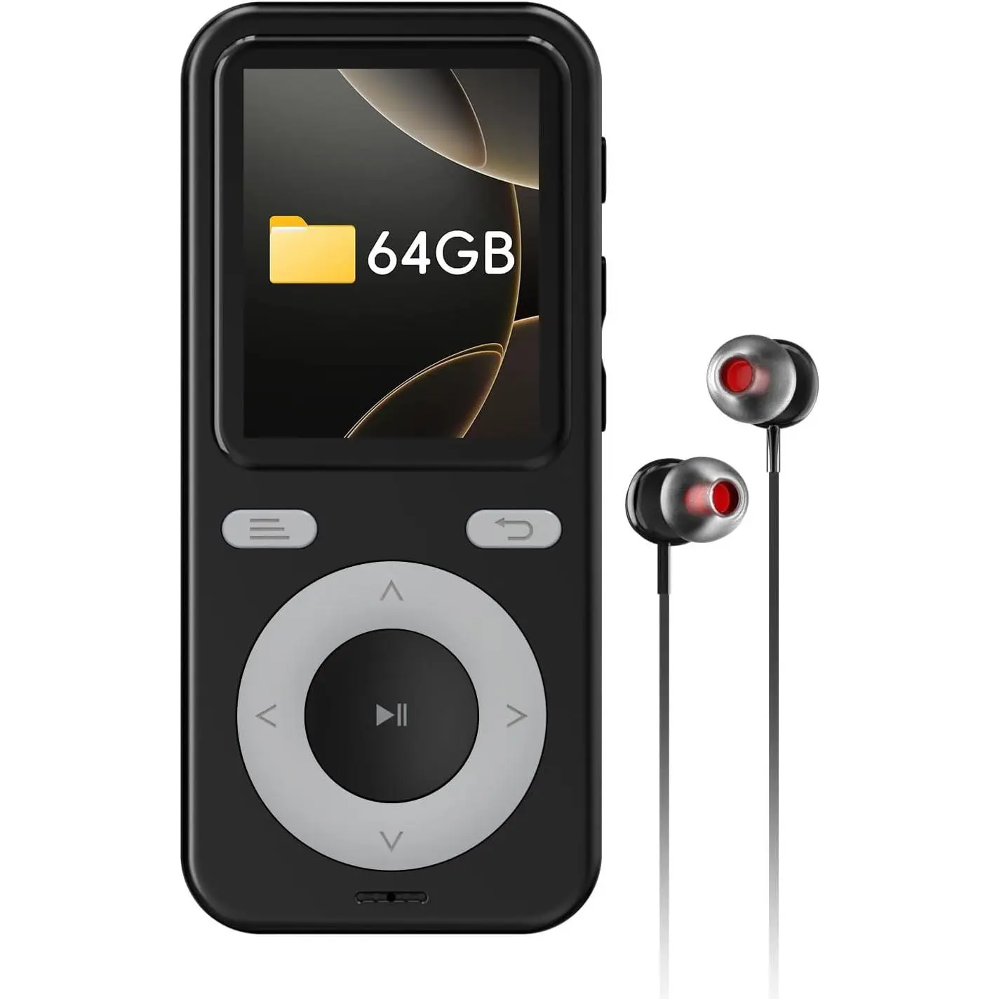 64GB  MP3 Player with Speaker,FM Radio,Portable  Player | Portable MP3 Player for ,MicroSD Support,Shuffle,  Audio,Digital  Player,Ideal for Travel&