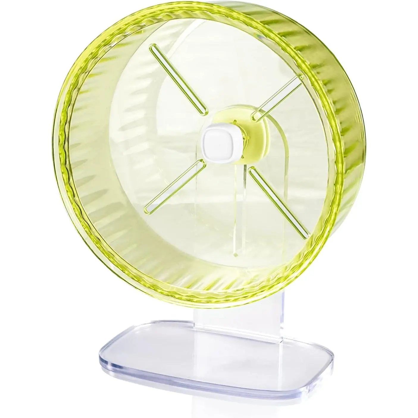 9In Hamster Wheel, Adjustable Chinchilla Wheel, Silent Spinner for Dwarf Syrian Gerbils & Mice (9 Inch, Green)
