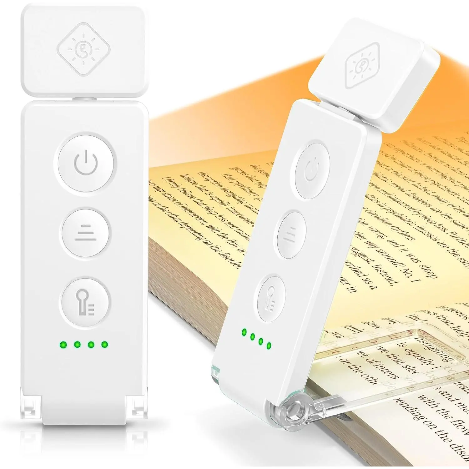 12 LED Rechargeable Book Light, Clip-on Reading Light with 5 Colors & 5 Brightness Levels, Up to 100Hrs Runtime, Eye-Caring Reading Lights for Books in Bed, Perfect for Book Lovers, Kids