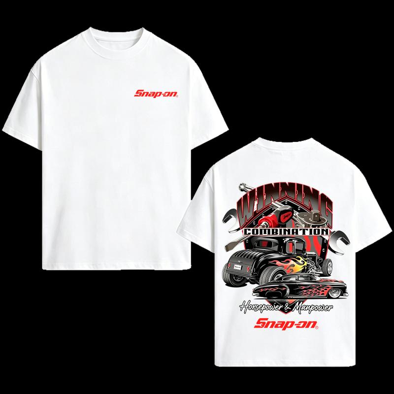 Snap On Winning Combination T-shirt Trucks Lover Shirt Top Menswear Cotton Made in USA Unisex Fit 90's Pro Street Design