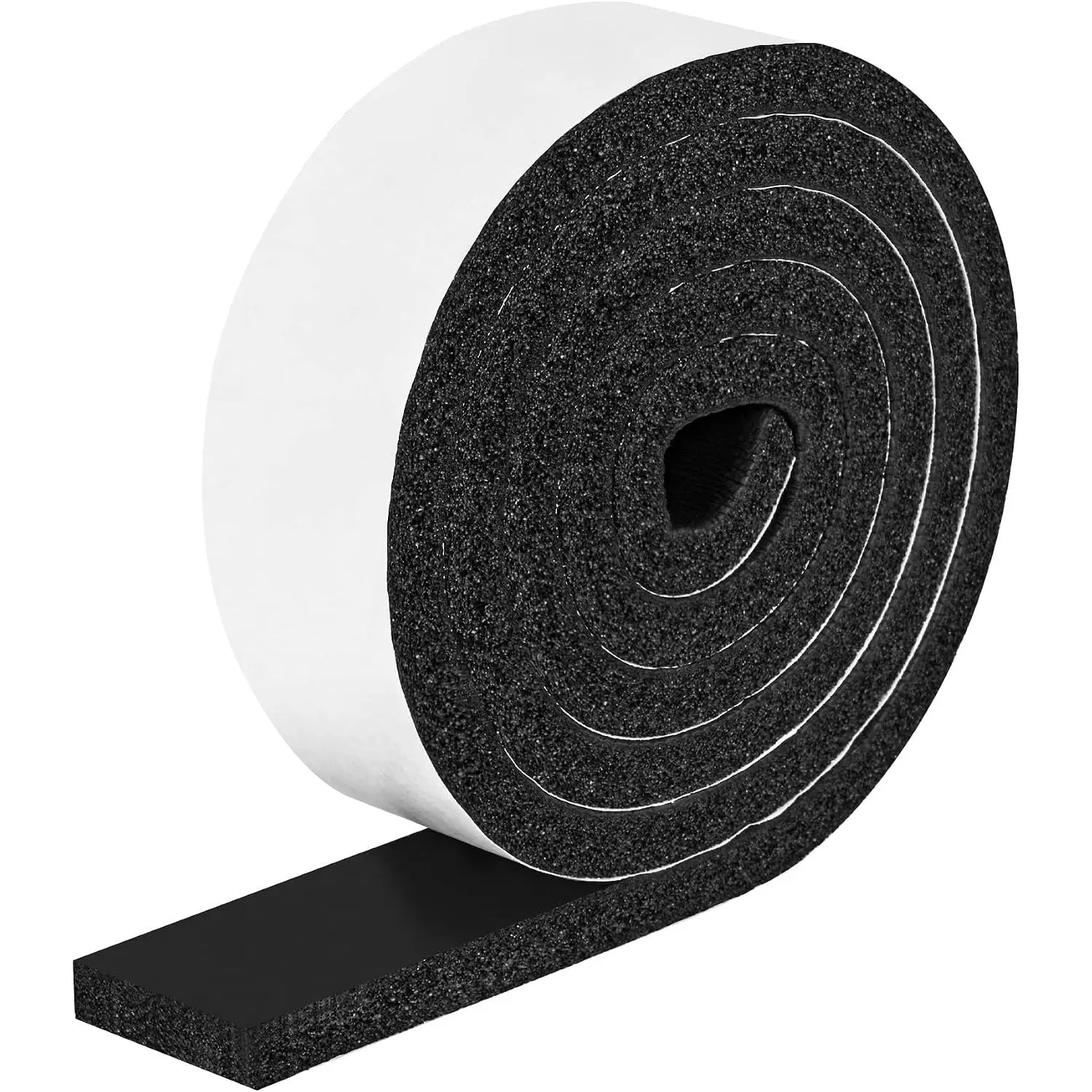 Strips with Adhesive, 2 Inch Wide X 1/2 Inch Thick, Neoprene Weather Stripping High Density  Closed Cell Tape Seal for Doors and Windows Insulation,  6.5  Long