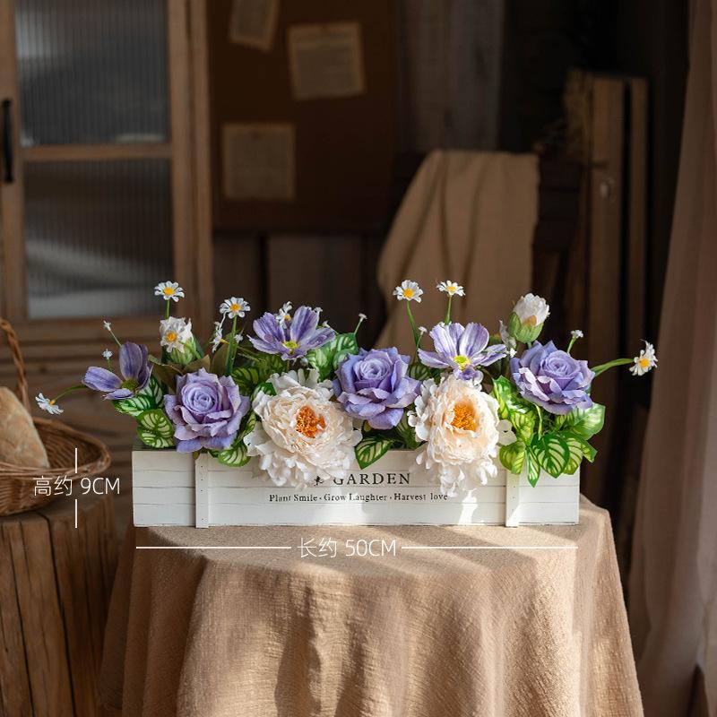 Fence Greenery with Flower Planter, Window Sill & Corner Decorative Privacy Screen Pot garden roses White Babys Breath Bouquet