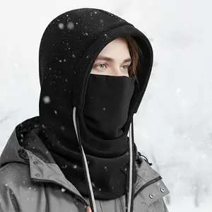 Unisex Thermal Cold Proof Pull over Hat Winter Cycling Face Mask Neck Warmer Combo Multifunctional Neck Gaiter Helmet Liner Hat Ideal for Motorcycle Riding Skiing Running and Various Outdoor Cold Weather Activities Windproof Full Face Protection Hat