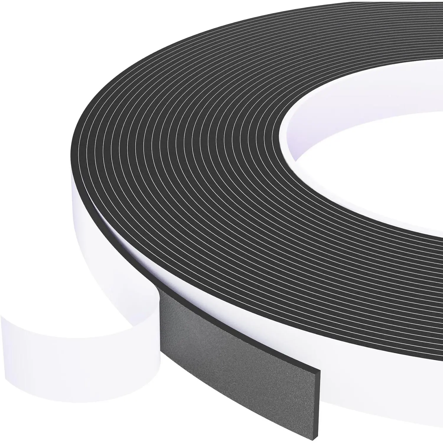 Weather Stripping Door Seal Black,Self Adhesive  Tape High Density  Sealing Strip,Air Conditioner Window Seal,Soundproof Tape Roll(1/2" W X 1/17" T X 33' L)