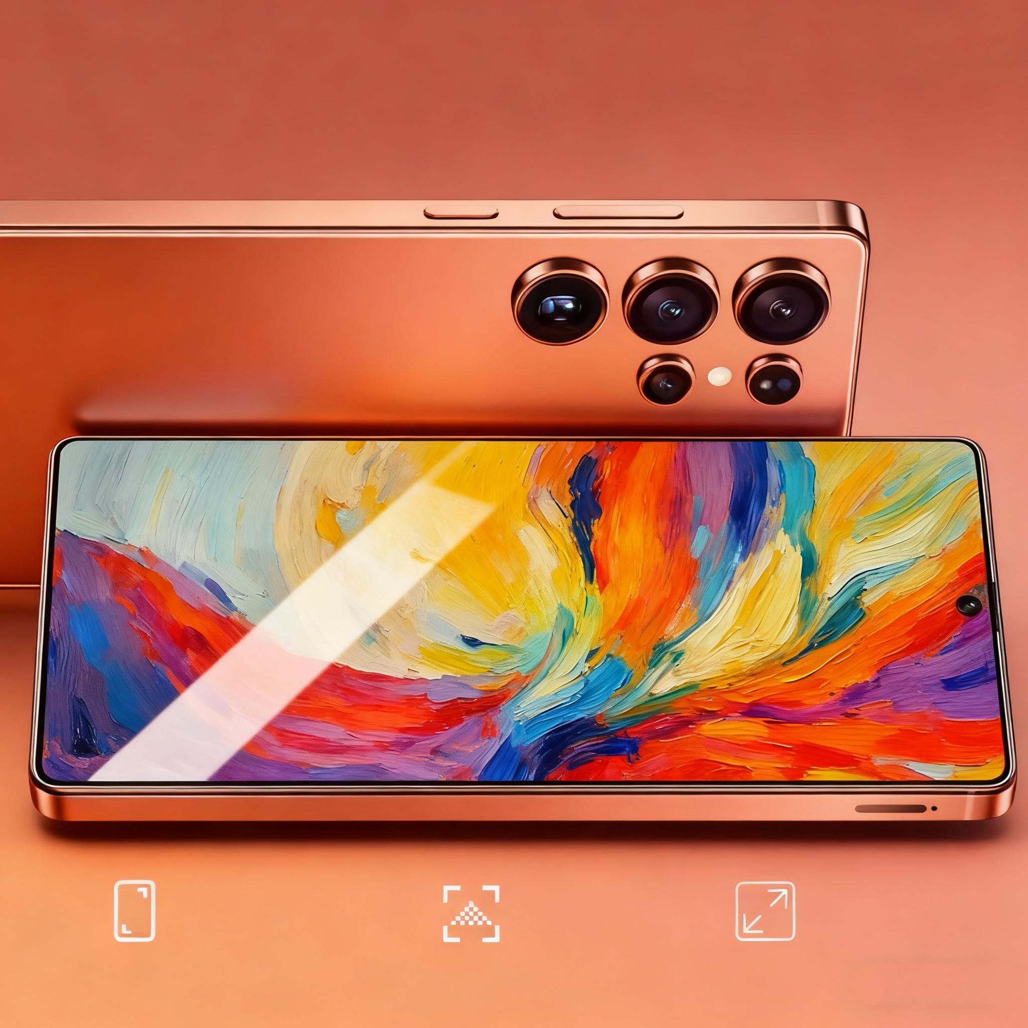 S25 Ultra Unlocked 5G Android 14 Smartphone.12GB+512GB,6.8" HD Display,68MP+108MPCam,6800mAh, Dual Card, Built-in Pen, FaceUnlock, , Case & Protector