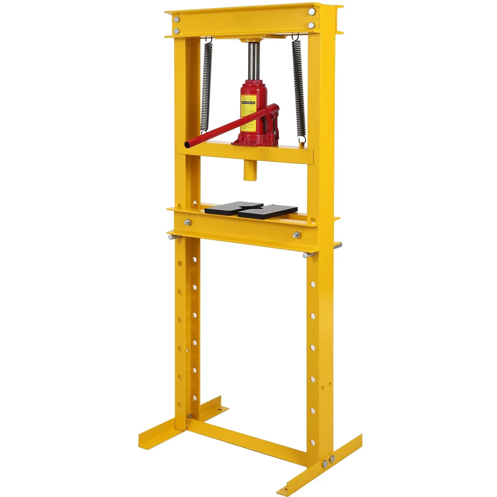 6 Ton H-Frame Hydraulic Shop Press, Heavy Duty Floor & Benchtop Garage Press with Adjustable Working Bed and Press Plates, Hydraulic Press Machine for Pressing Bearings, Gears and U-Joints Repair Work