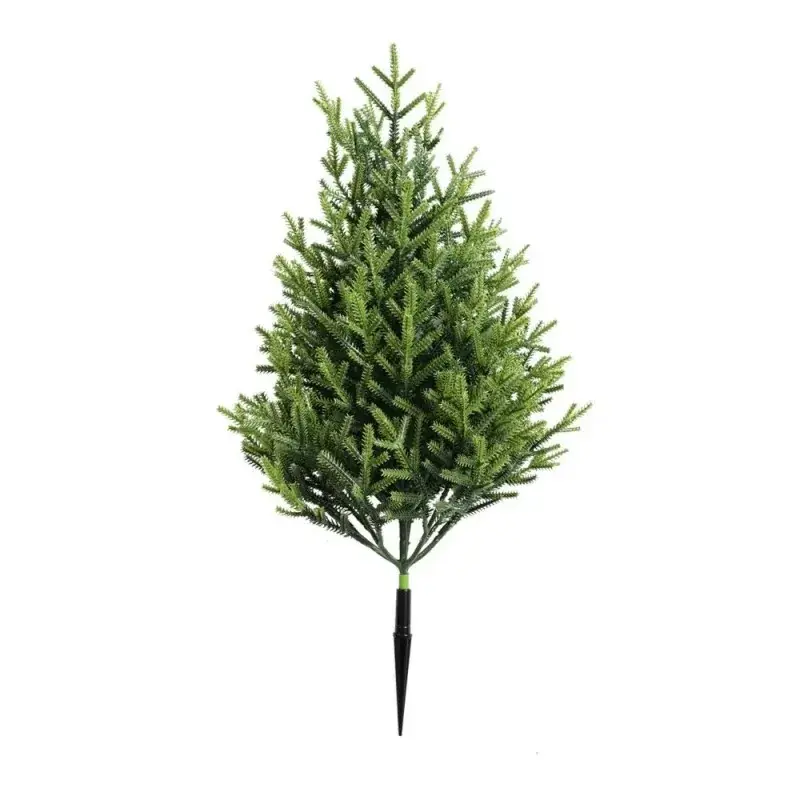 1Pc Realistic Artificial Pine Trees Faux Greenery Plants for Soil Flower Pots UV Resistant Waterproof Maintenance-Free Modern Aesthetic Home Garden Yard Decor Indoor Outdoor Landscape DIY Living Room Porch Decoration