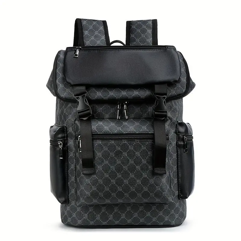 Daily Work Backpack, Unisex Large Capacity Lightweight Stylish PU Backpack with Multiple Compartments, Tablet Sleeve, Adjustable Straps & Secure Zipper for Men Women School Commute Travel Outdoor Use
