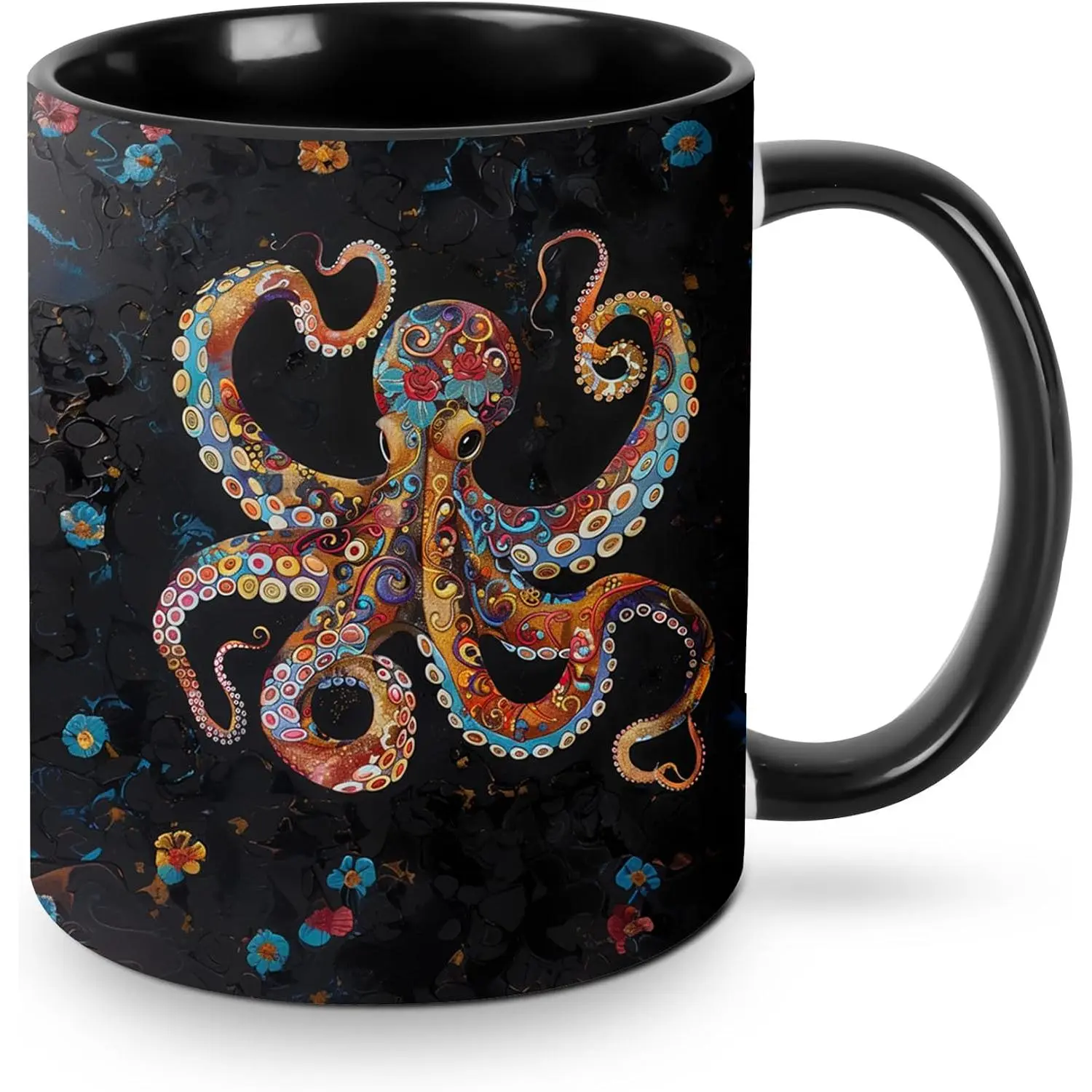 Octopus Coffee Mug 11 Oz Funny Ceramic  Cup for Women Novelty Mugs with Handle for Office
