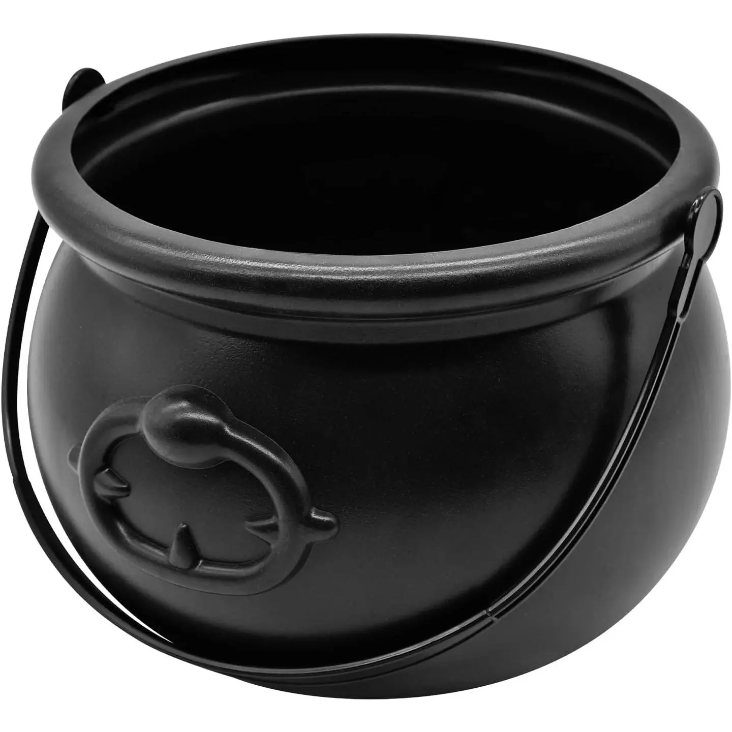8" Plastic Black Cauldron Kettle Halloween Candy Bowl, Large  Cauldron Pot Bucket for Halloween Decorations Trick or  Party Supplies
