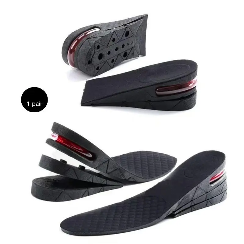 Unisex Invisible Height Increase Insoles for Sports, Breathable Height Boost Insoles, 4-Layer Design, Adds 2.95 Inches, Breathable Heightening Insoles