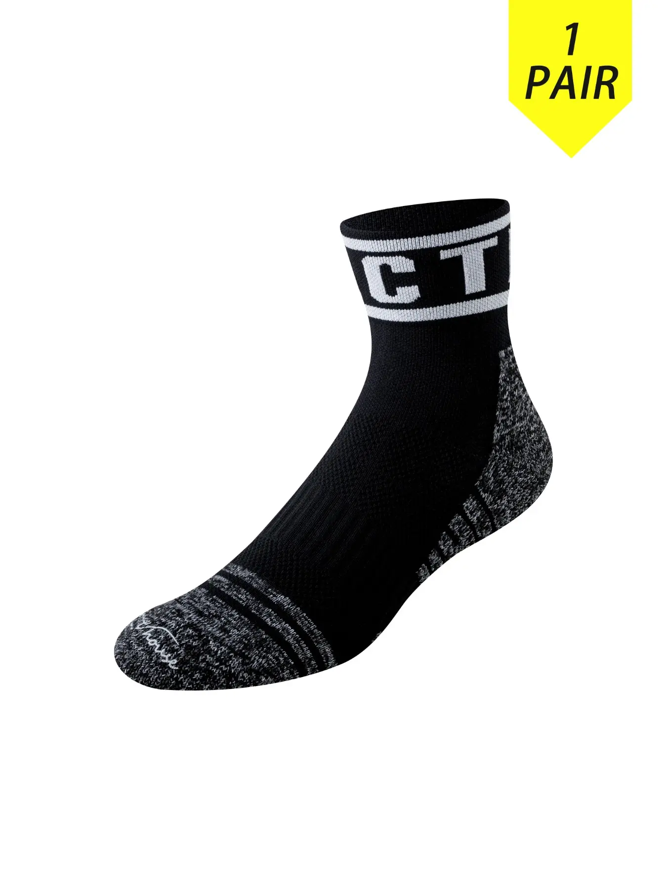 【1 pair】Mens Terry Crew Socks Breathable Running Hiking Athletic Performance Cushion Mid Calf