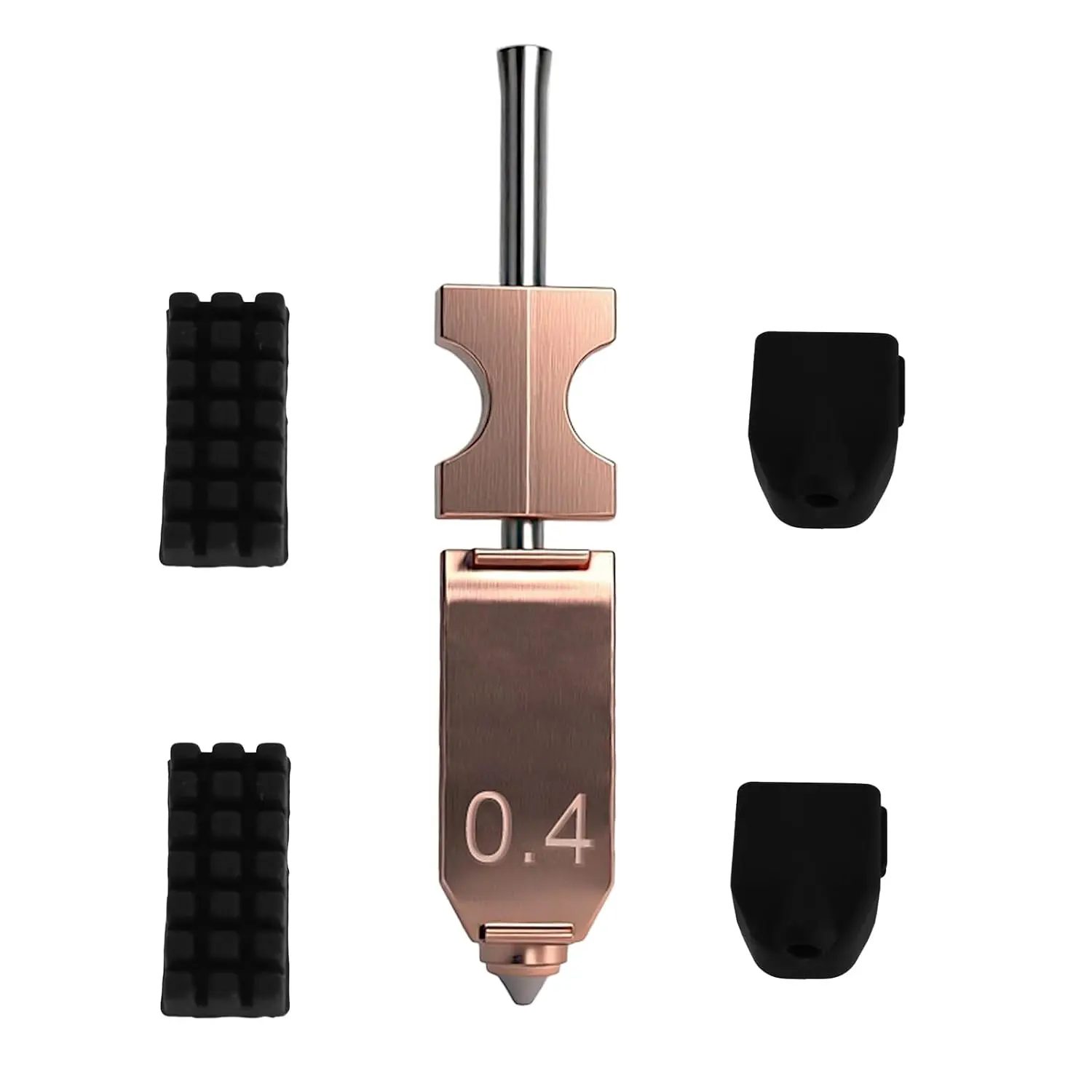 Upgraded 0.4MM Integrated Hotend Kit for AD5X Nozzle, Ad5x Accessories Include Quick-Release Nozzle, Heating Block, Throat, with 2  Sleeves, and 2 Nozzle Brushes
