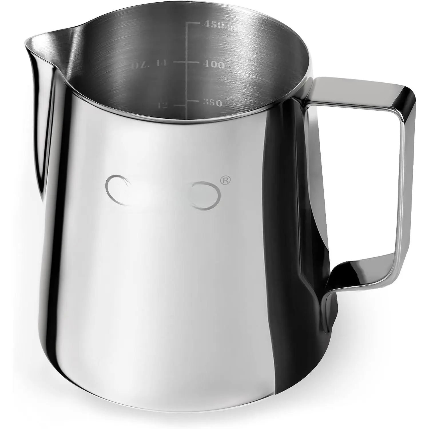 Latte Art Pitche 15oz, Stainless Steel Milk Frothing Pitcher Steamed Espresso Cup Barista Pitcher (15oz/450ml)