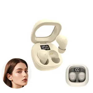 ANC Noise Cancellation True Wireless Earbuds - Invisible Flat Earbud, Portable Wireless Headphones, Ultra Compact TWS Audio Earphones with Digital Power Display, Immersive Bass, Comfortable for Sleep & Daily Relaxation (Ideal Gift Option)