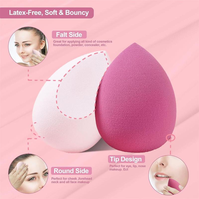 14pcs Blending Makeup Sponge & Powder Puff Set, Versatile Makeup Sponges for Liquid Foundation, Loose Powder, Concealer, Cream, Soft Beauty Sponges Set, Cosmetics,  Makeup Products