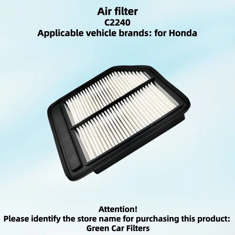 1pc, Air filter C2240, suitable for Honda for Stream(2005-2014 1.8L) for Civic (2005 present 1.8L/1.0T) for Ciimo(2011 present 1.8L), OE: 17220-RNA-A00, C23009, CA10165, LX2123, E1177L, AF102