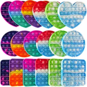 12PCS Rainbow Colors Pop Bubble Fidget Sensory Toys, Pop Fidget Toys,Pop Toy Bulk for Party Favor, Classroom Student Prizes Easter Basket Goodie Bag Stuffers Christmas Valentine Giftfidget toys